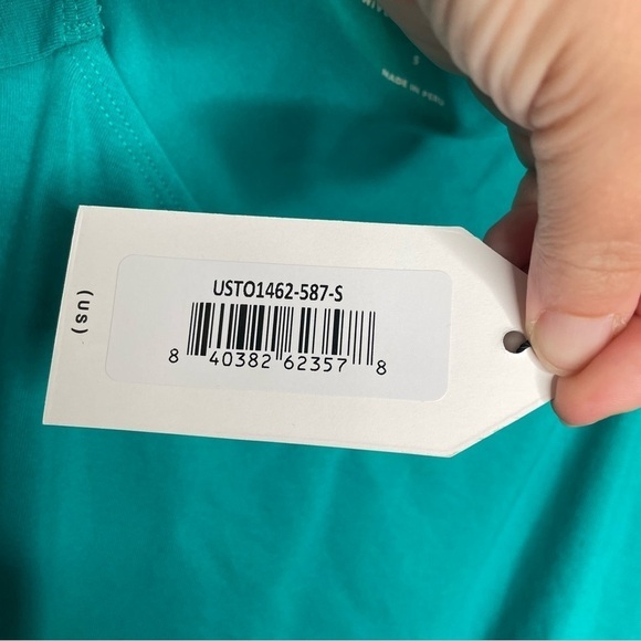 Universal Standard Long Sleeve Bodysuit in Greenish Blue XS - Picture 12 of 13